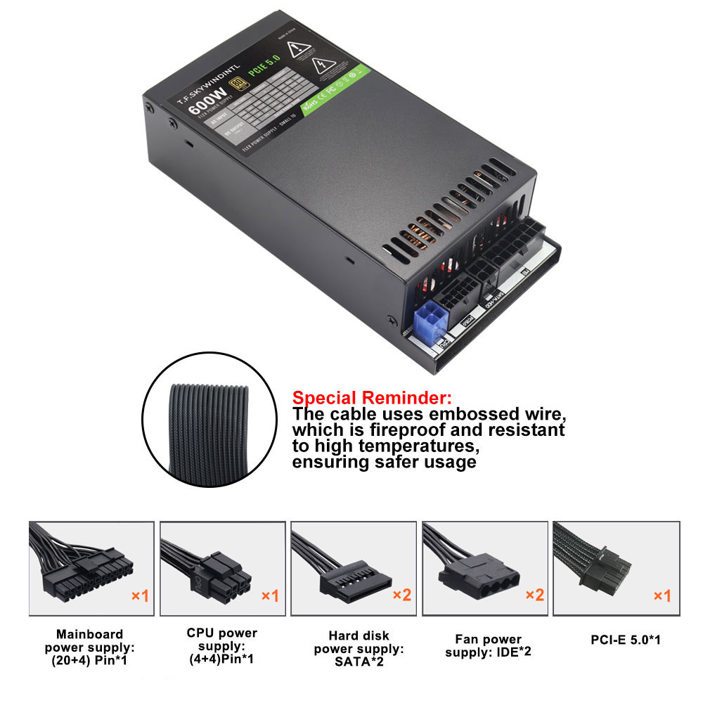 ATX 3.0 PCI-E Gen5 Flex ATX Mo - огляд і ціна Flex Atx Power Supply 600W 1U