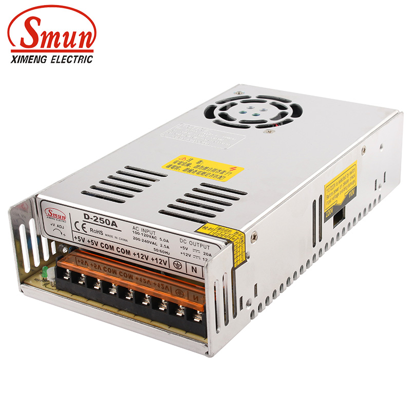 SMUN D-250A 250W 5V 12V Dual O - огляд і ціна Smps Power Supply