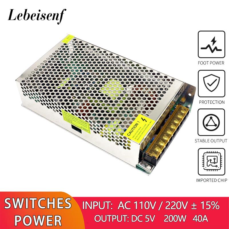 110/220V AC to DC 5V 40A 200W  - огляд і ціна Smps Power Supply