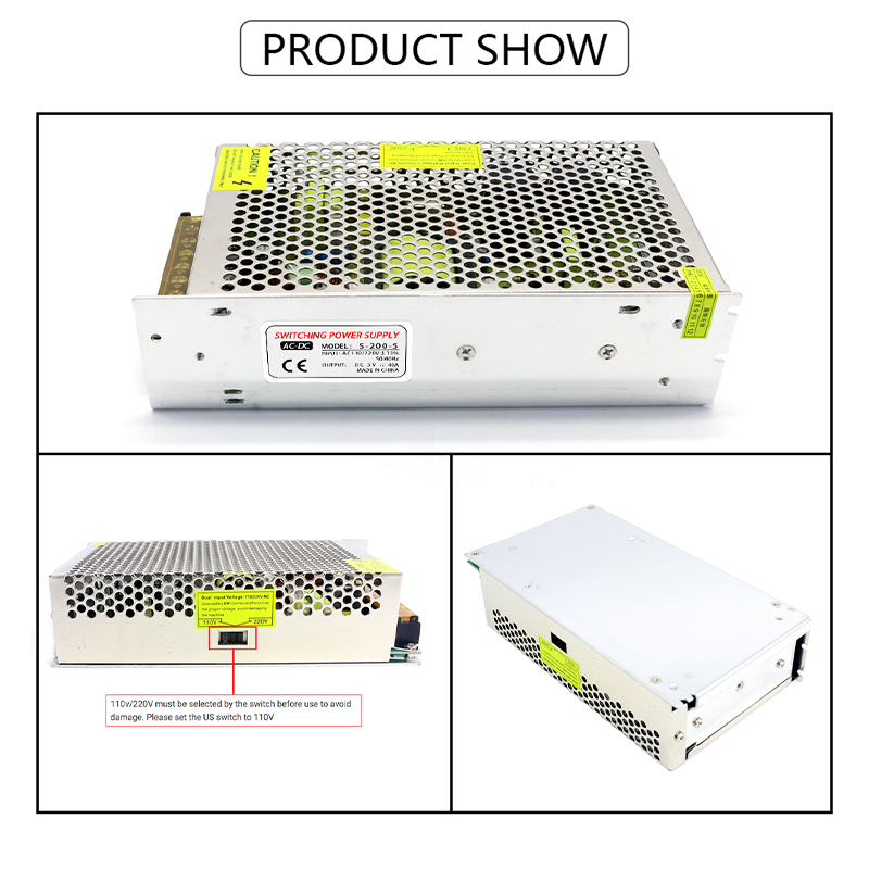 110/220V AC to DC 5V 40A 200W  - огляд і ціна Smps Power Supply