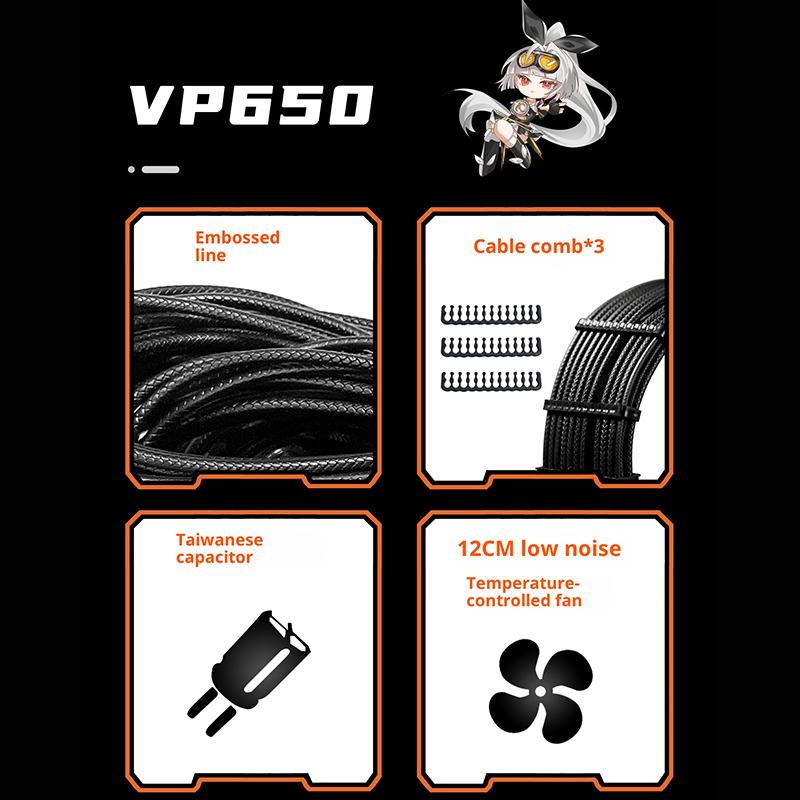 Power Train X-GAMERX VP 650W 7 - огляд і ціна Power Supply 650W