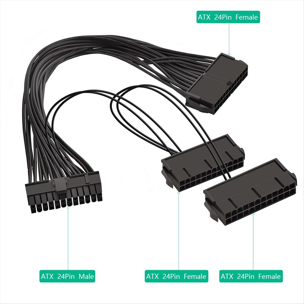 【A19R】ATX 24 Pin Male 1 to 3 P - огляд і ціна Psu Computer
